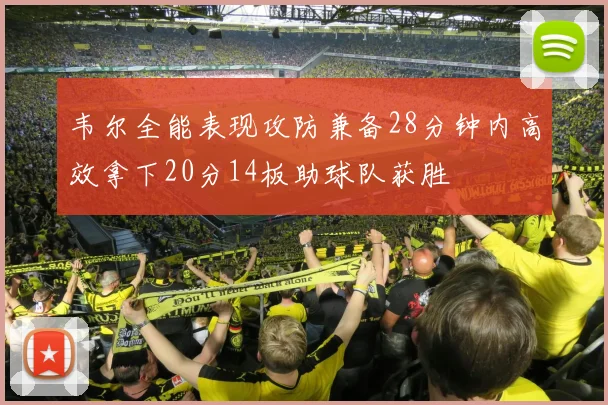 韦尔全能表现攻防兼备28分钟内高效拿下20分14板助球队获胜